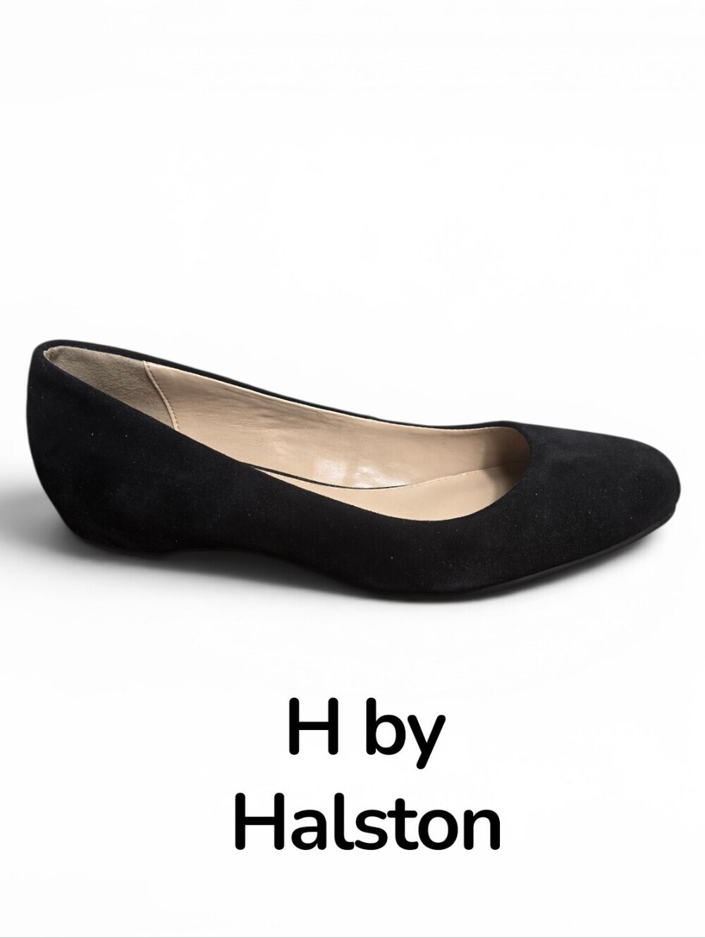 H by Halston Black Suede Women's Ballet Flats